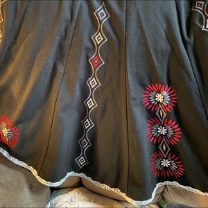 Handmade embroidered ribbon skirt
